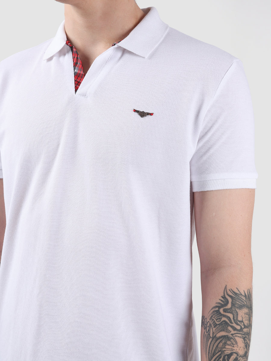WHITE BASIC MEN POLO-5