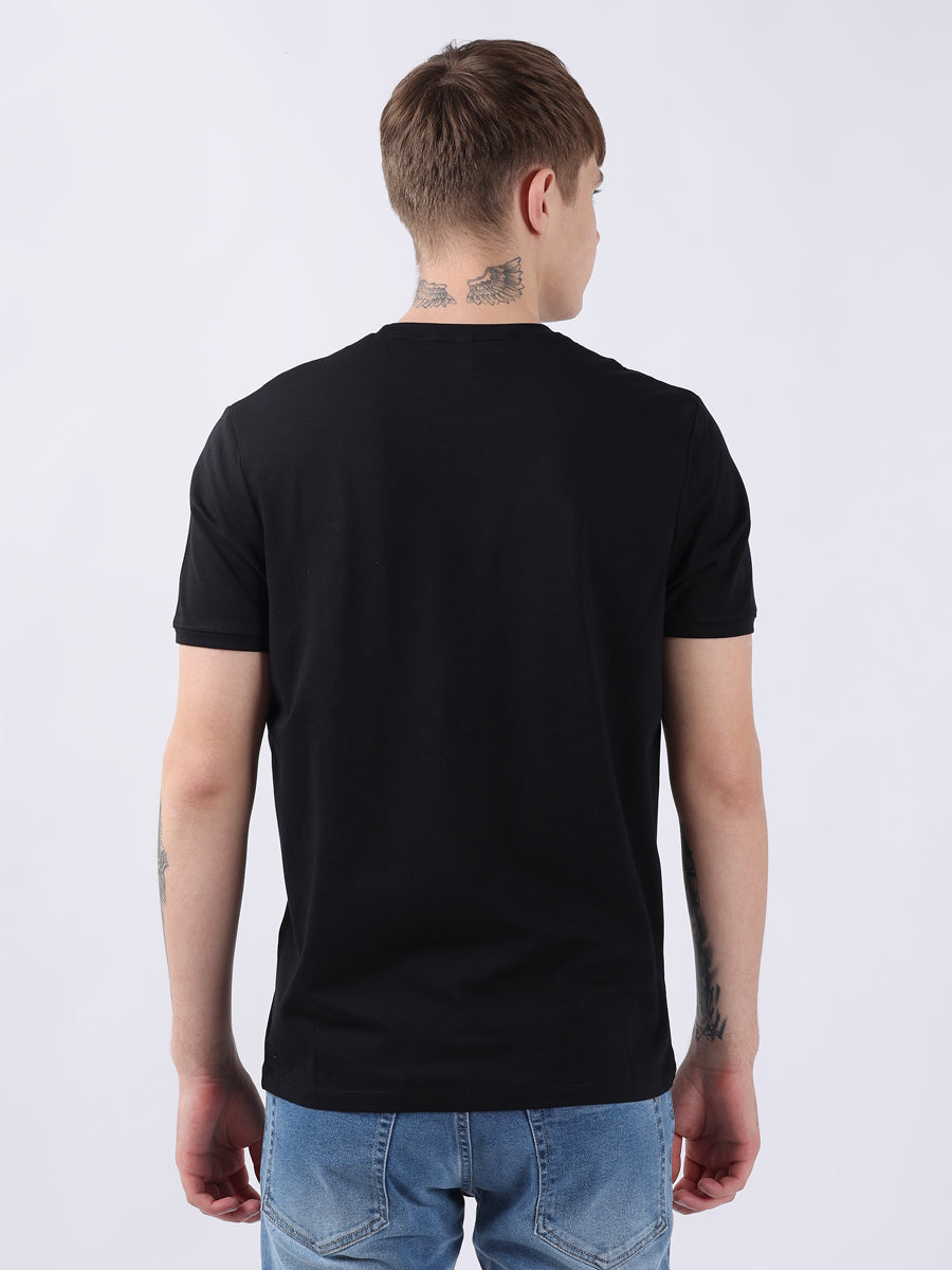 BLACK ROUND NECK LIGHT WEIGHT T-SHIRT-5