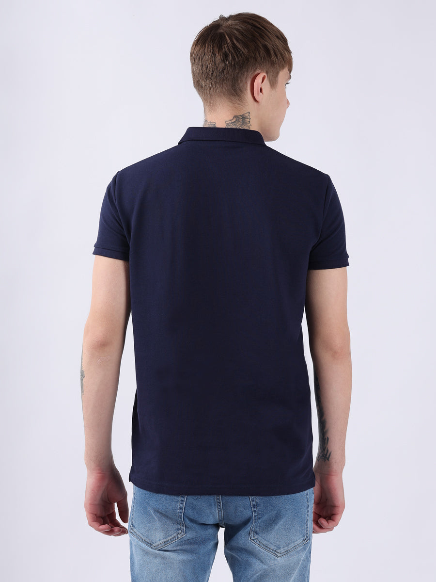 NAVY BASIC MEN POLO-4