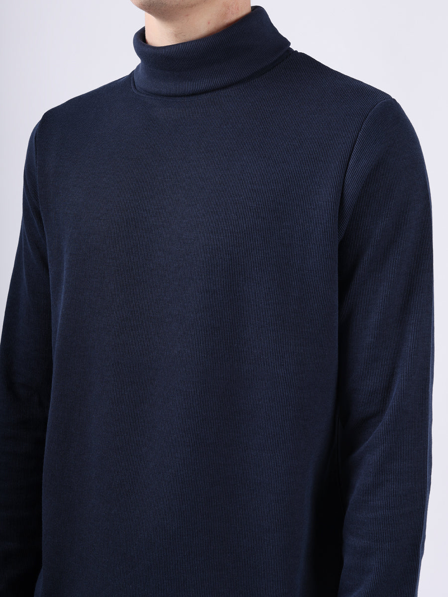 NAVY LONG SLEEVE TURTLE NECK-3