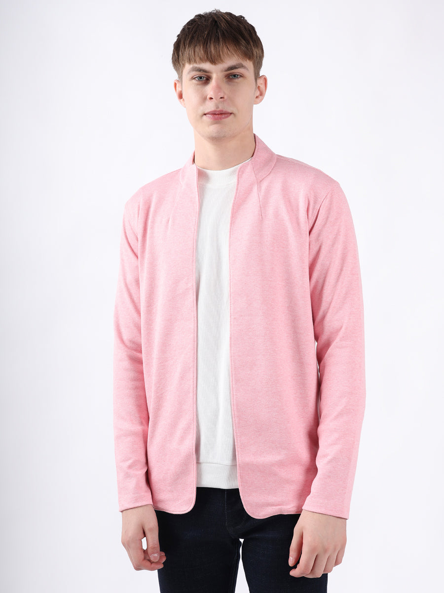 Men’s Pink Jacquard Cardigan-3