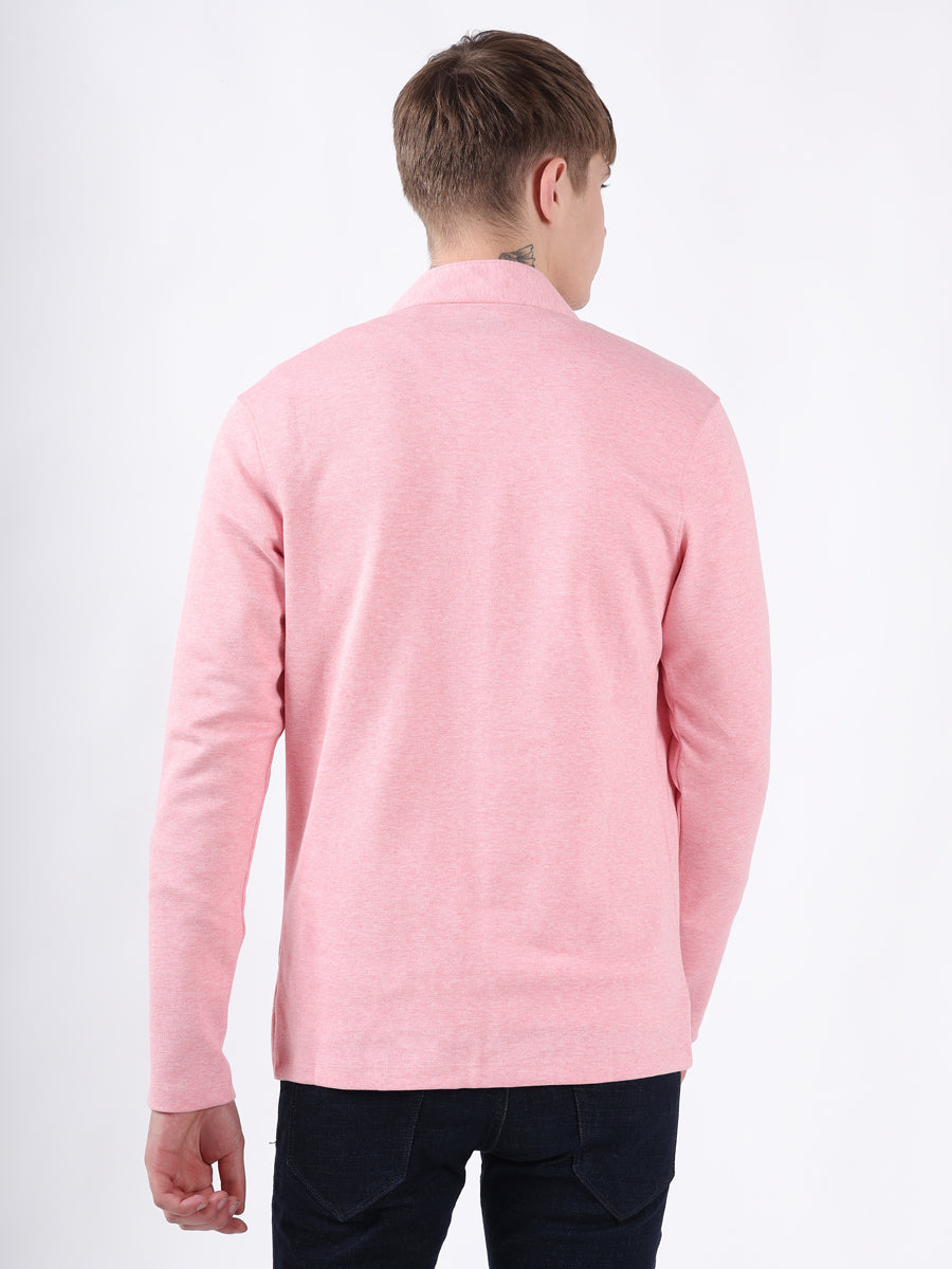 Men’s Pink Jacquard Cardigan-4