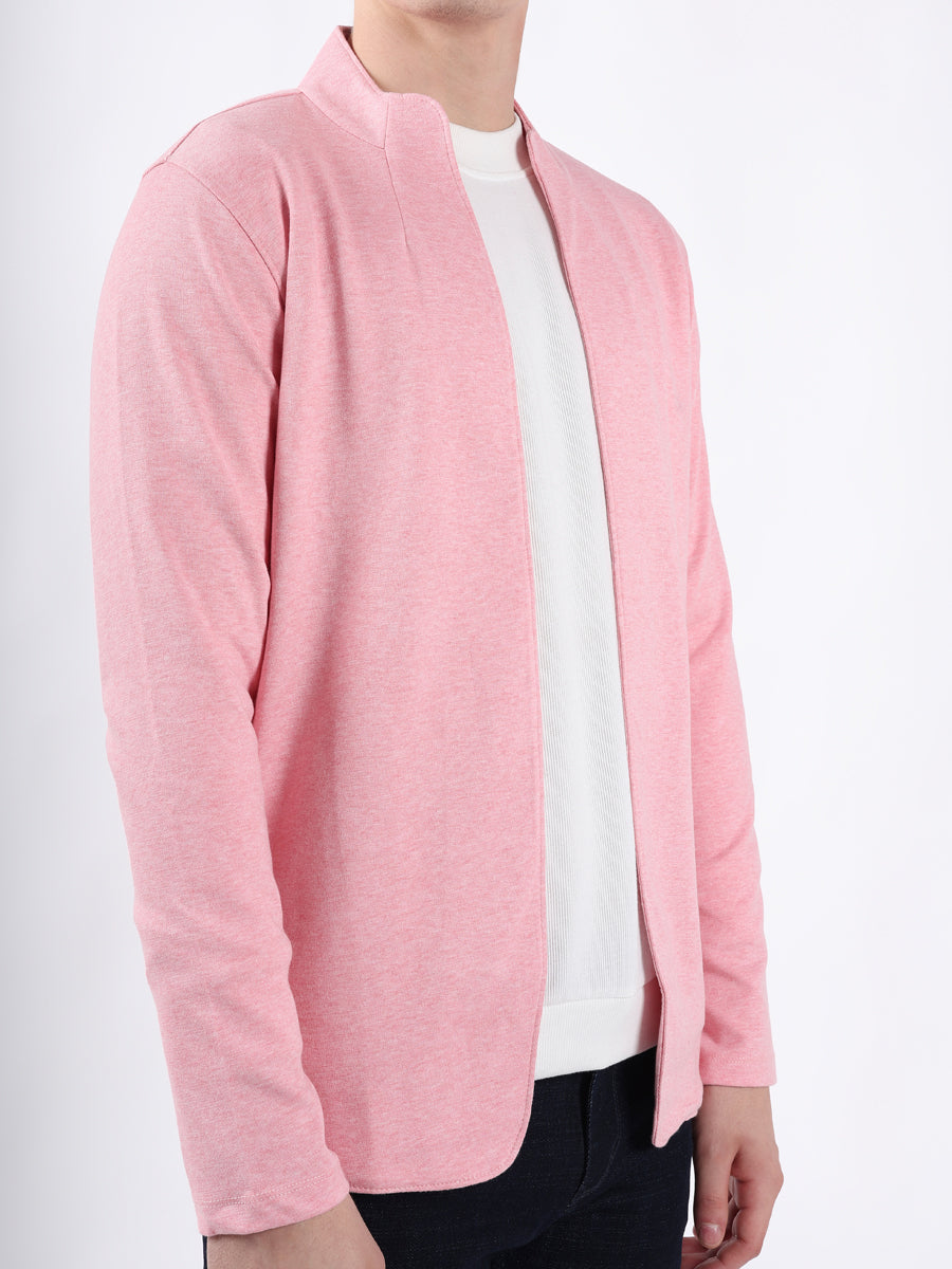 Men’s Pink Jacquard Cardigan-5