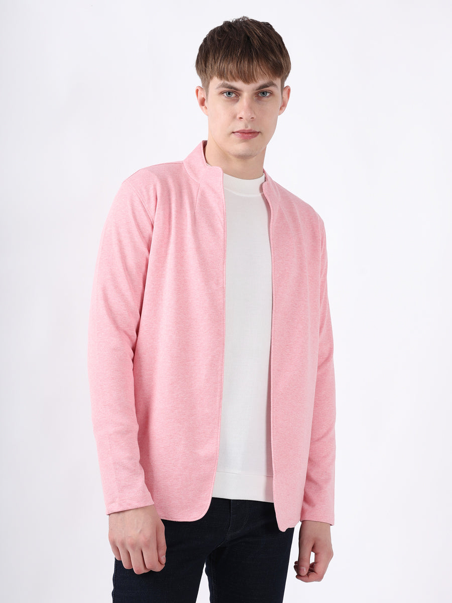 Men’s Pink Jacquard Cardigan