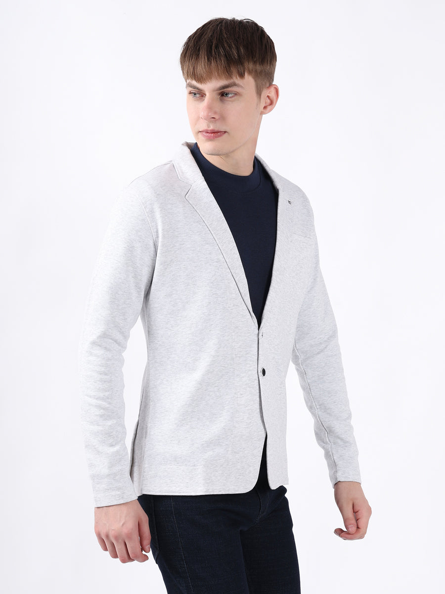WHITE CASUAL LIGHTWEIGHT BLAZER-4