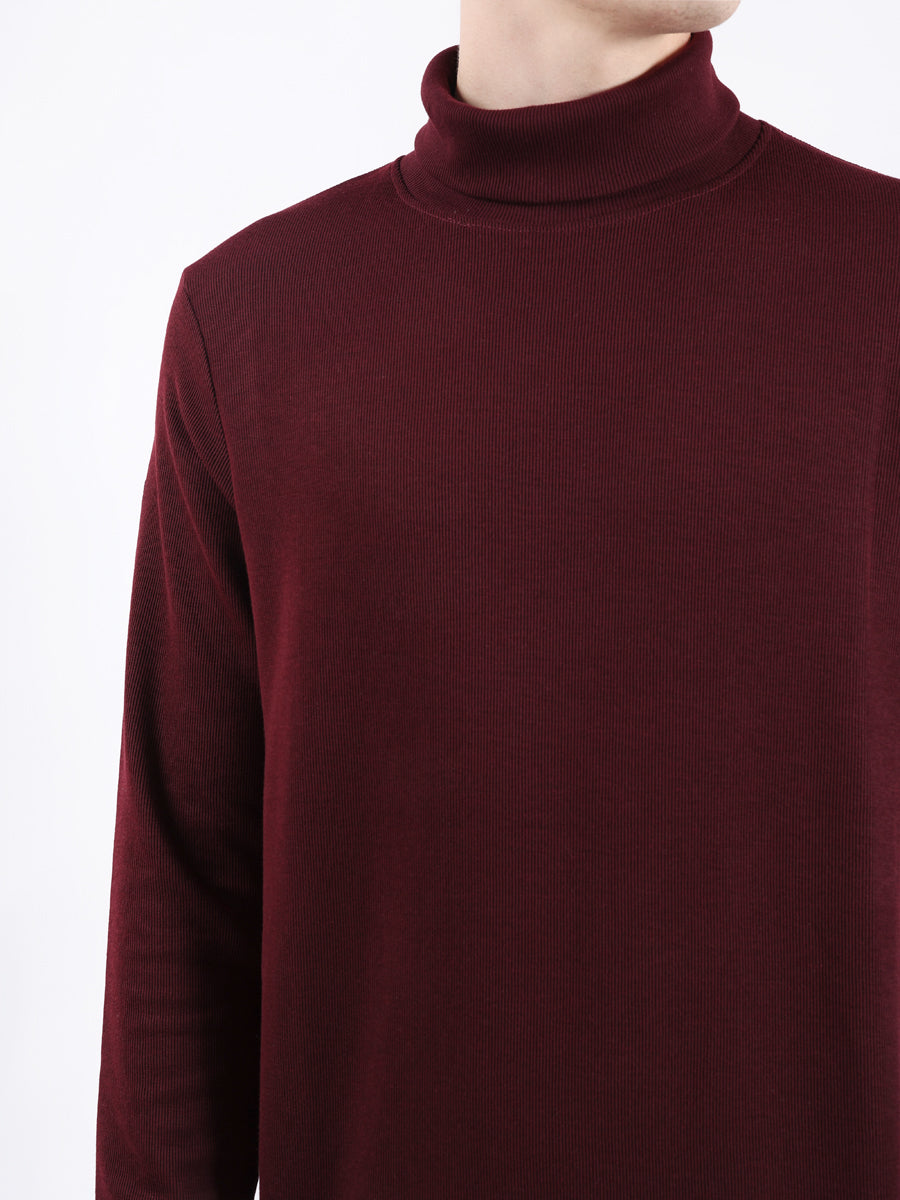 MAROON LONG SLEEVE TURTLE NECK-3