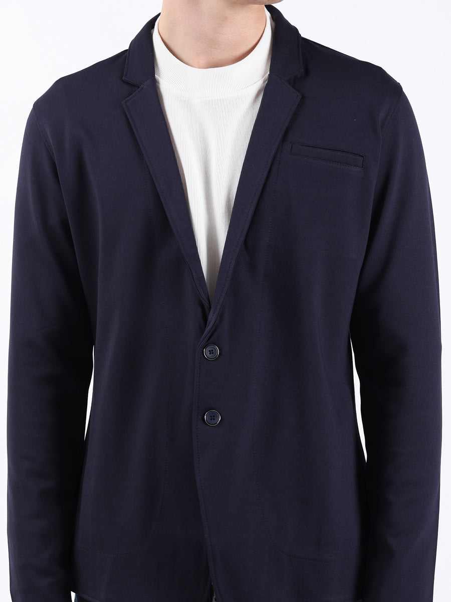 NAVY STYLISH STRETCH BLAZER-4