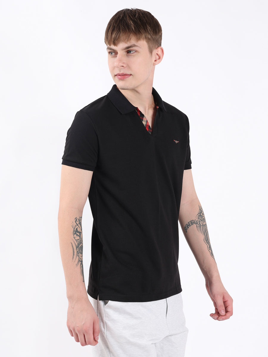 BLACK BASIC MEN POLO-4