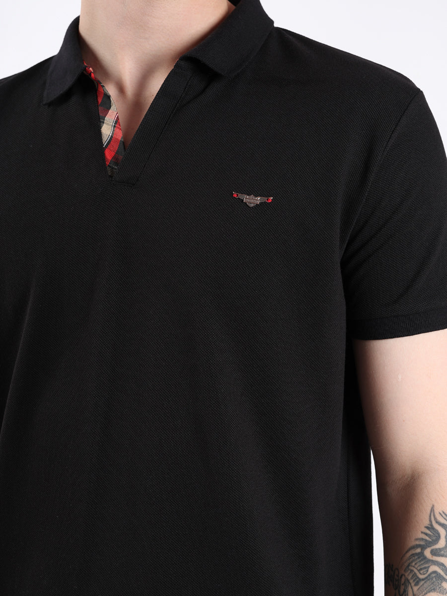 BLACK BASIC MEN POLO-5