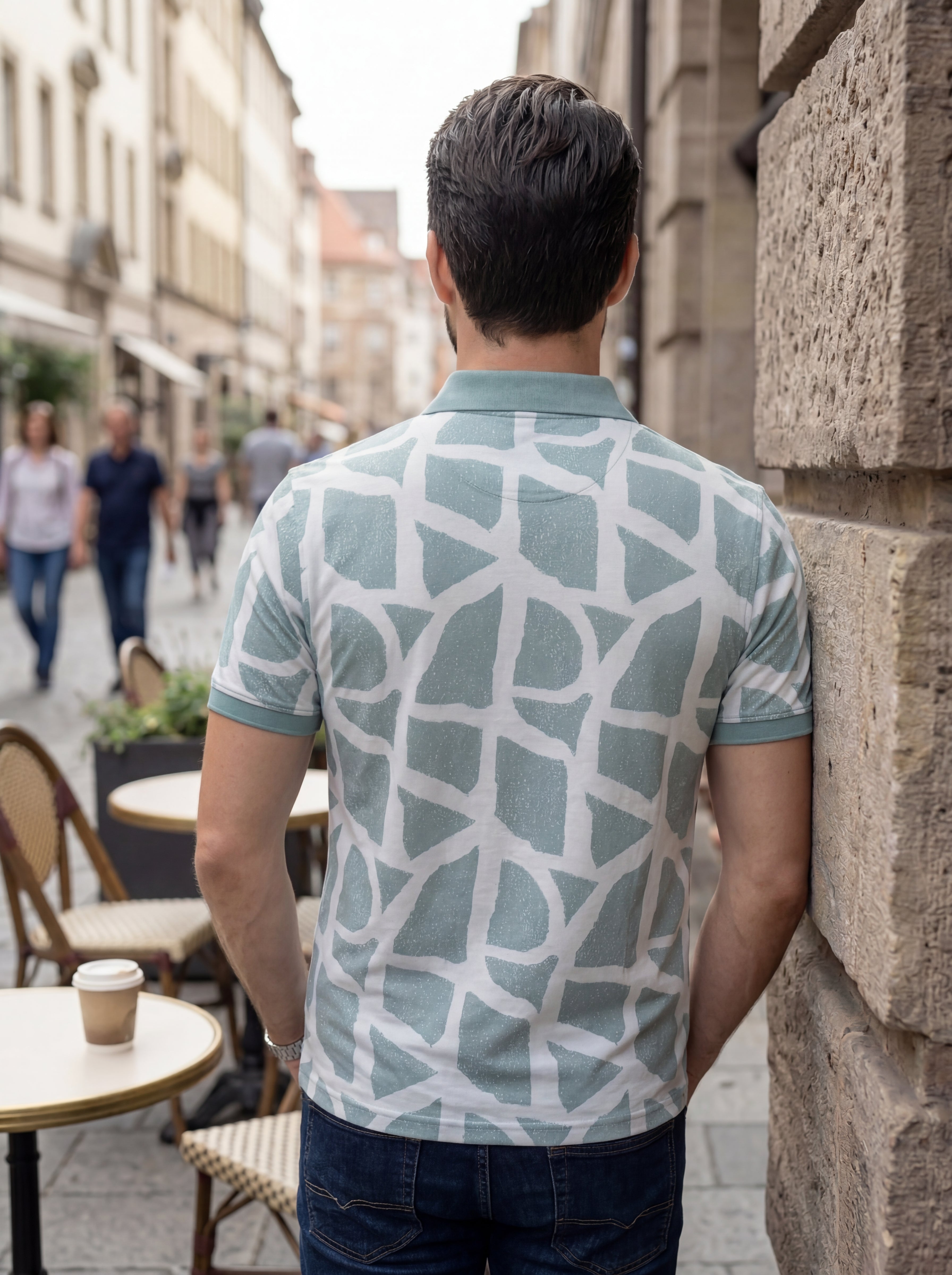 Men’s "Mosaic Geo" Printed Polo – Sage & Mint-6
