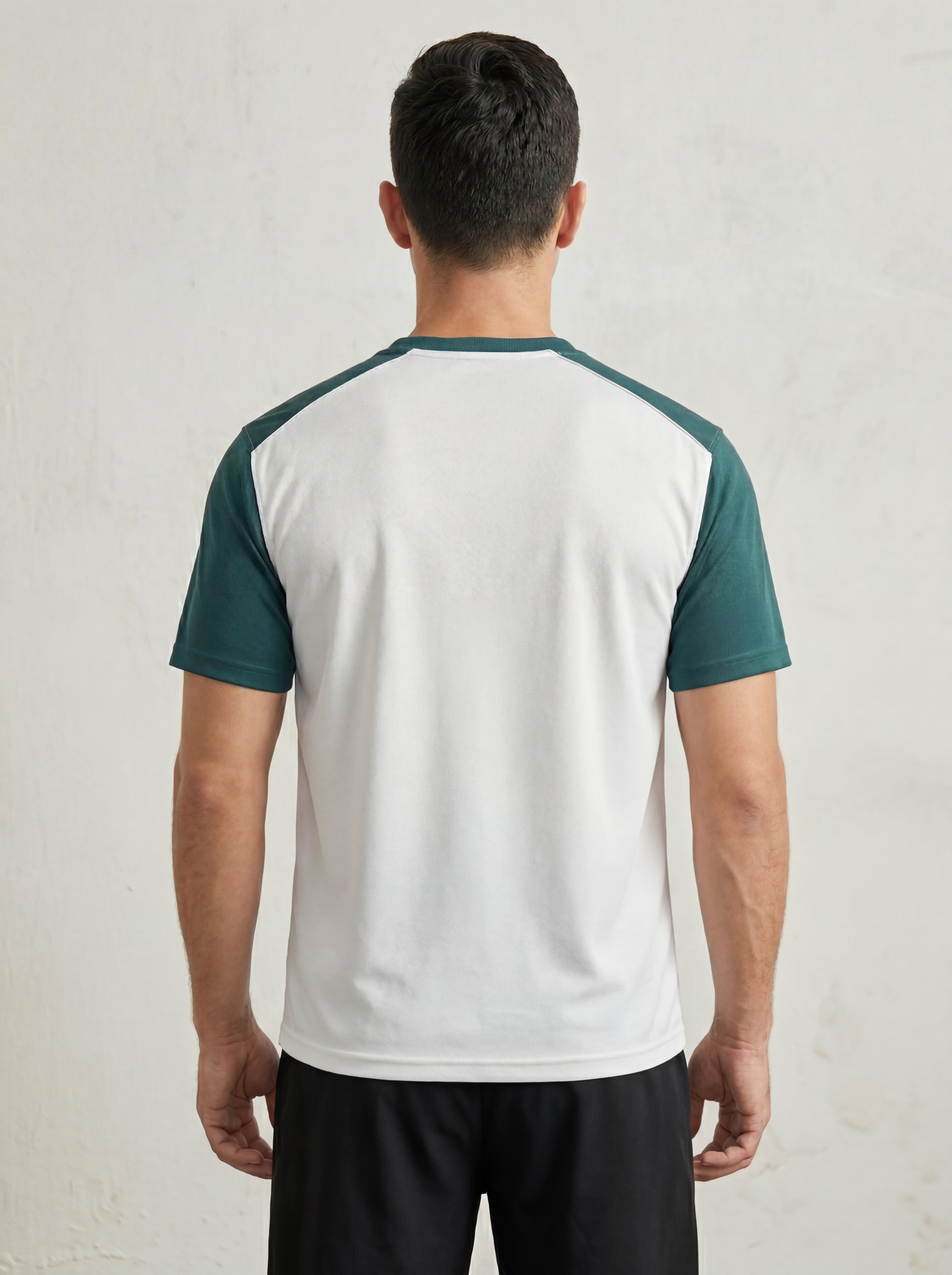 Bonnaty "Visioner" Colorblock Raglan-Style T-Shirt - White/Teal-6